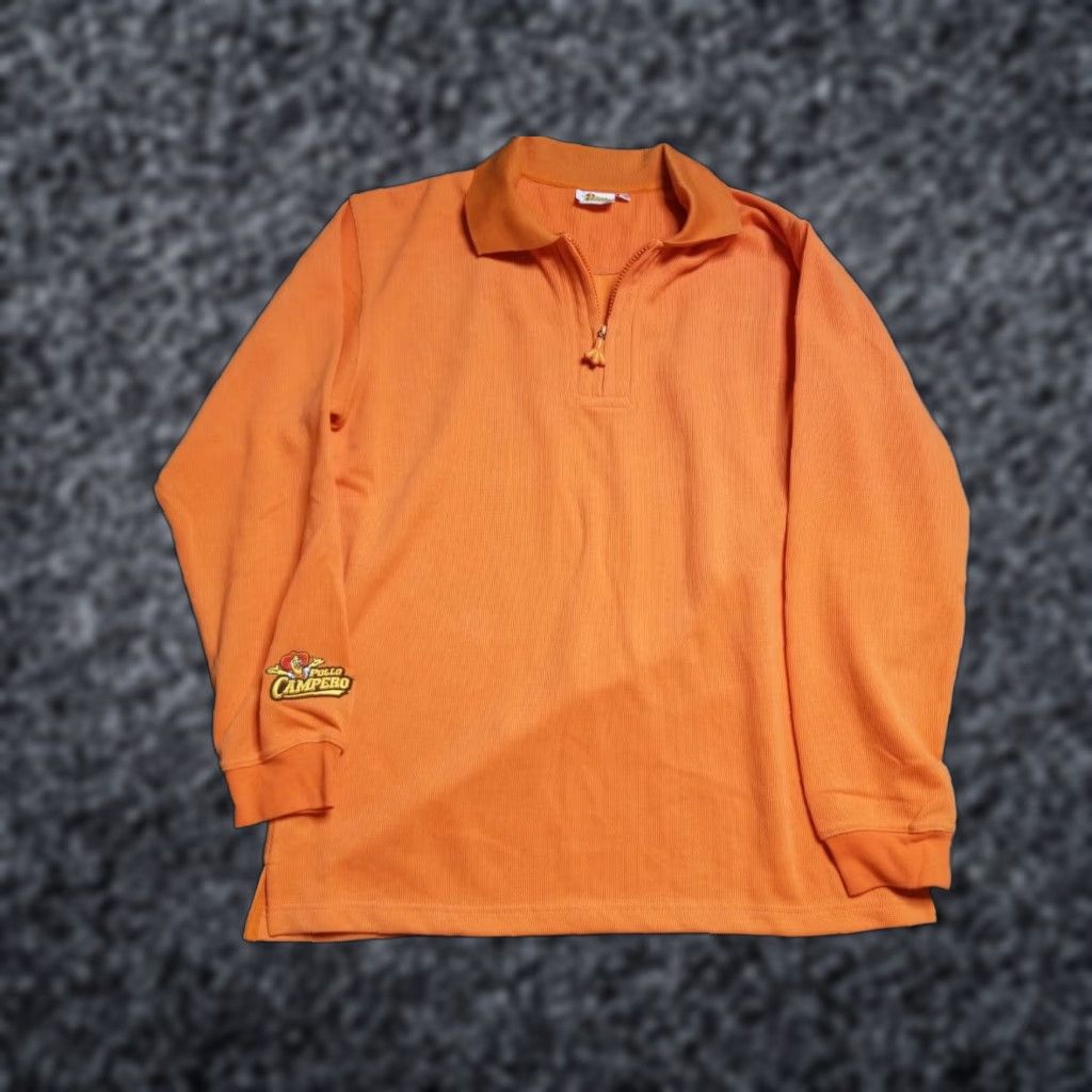 Camper VINTAGE Pollo Campero Orange Long Sleeve Crew Neck Shirt Mens Medium Size US M / EU 48-50 / 2 - 1 Thumbnail
