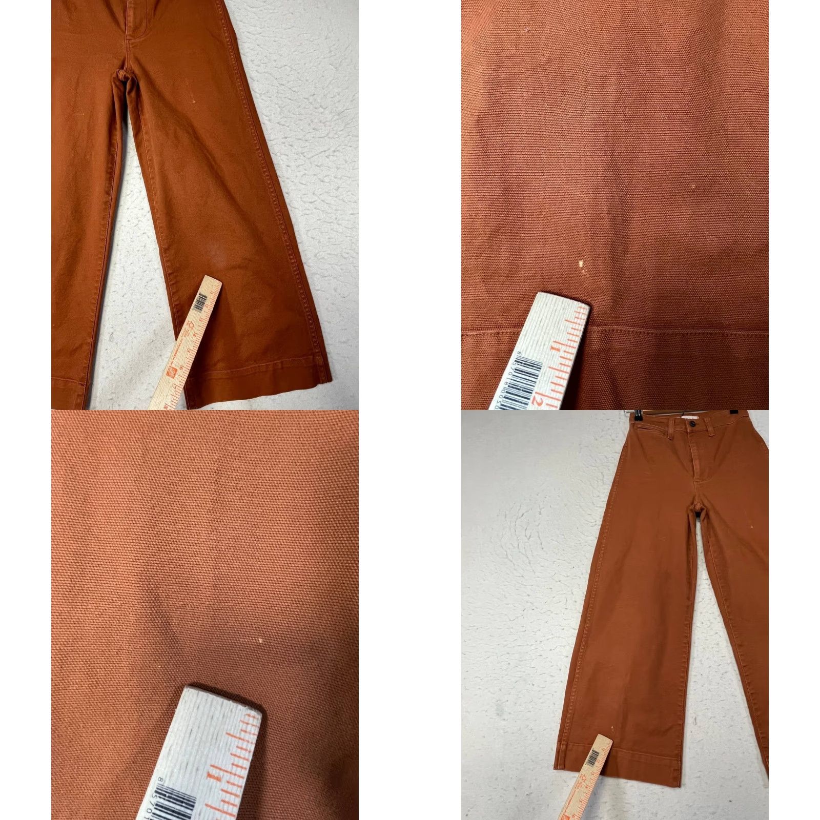 Madewell Madewell Pants Womens 23 Orange Slim Wide-Leg Crop Fit High Rise See Pics Size 40" / US 18 - 8 Thumbnail
