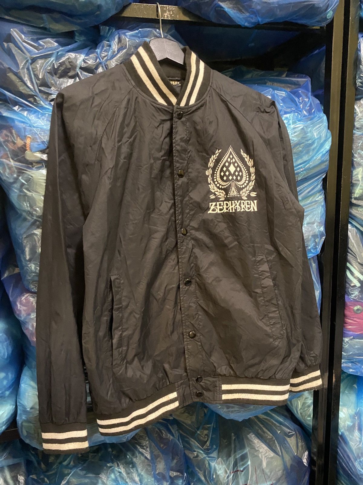 Zephyr Zephyren Japan Nylon Jacket Black Varsity Style Streetwear Size US M / EU 48-50 / 2 - 3 Thumbnail