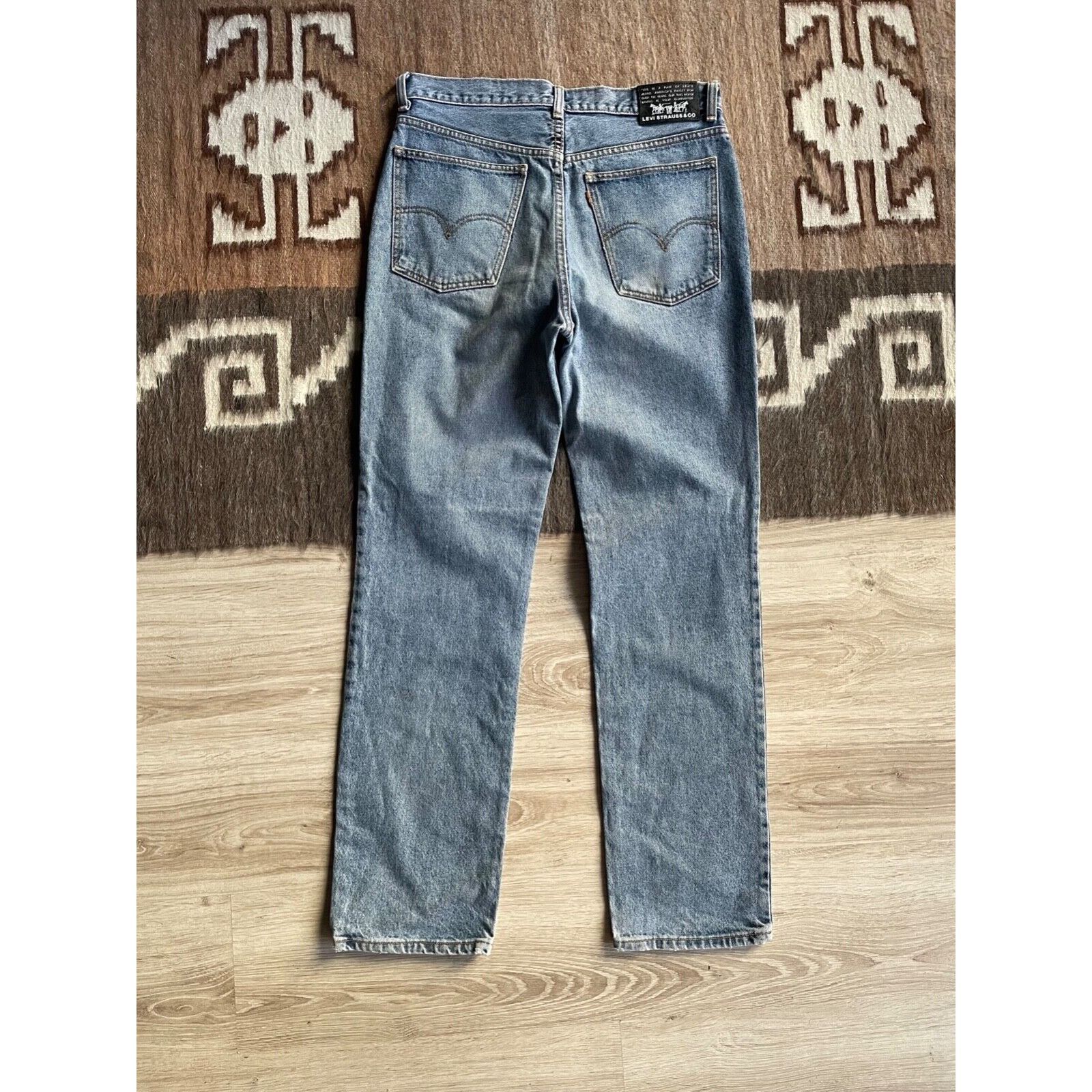Jean Levi's 627 Orange Tab Vintage Light Blue Denim Jeans 8177AC Size US 34 / EU 50 - 3 Thumbnail