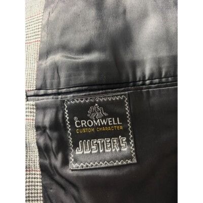 Other Cromwell Juster's Custom Suit Sz 44-46 Windowpane Wool Two B Size 44R - 11 Thumbnail