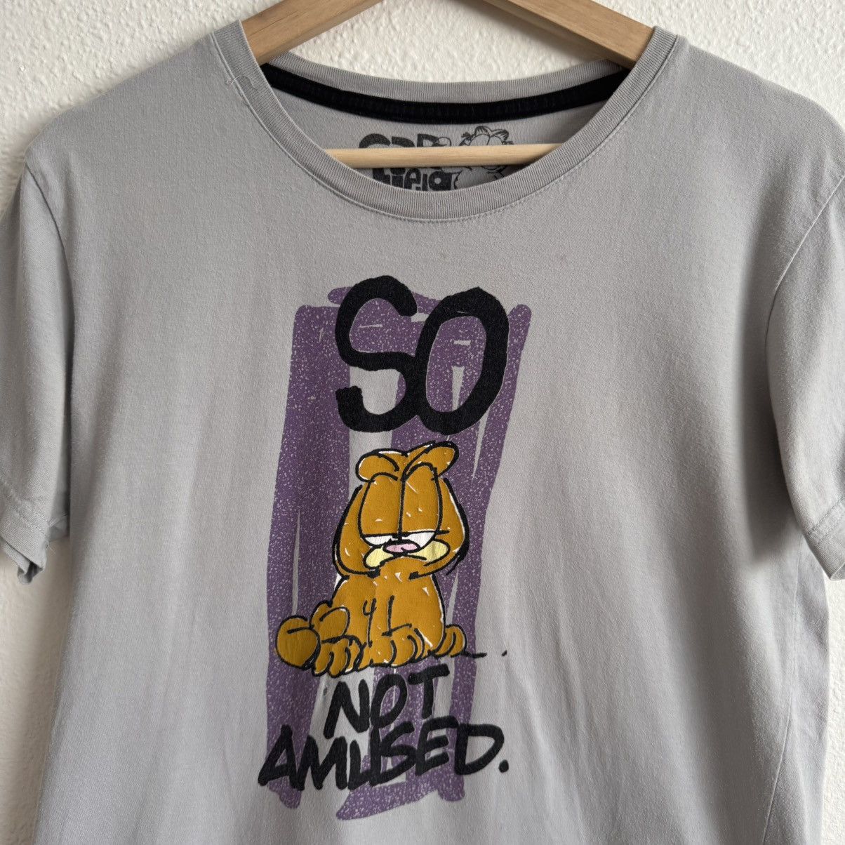 Other Vintage Y2K Grey Purple Garfield So Not Amused Graphic Tee Size L / US 10 / IT 46 - 2 Thumbnail