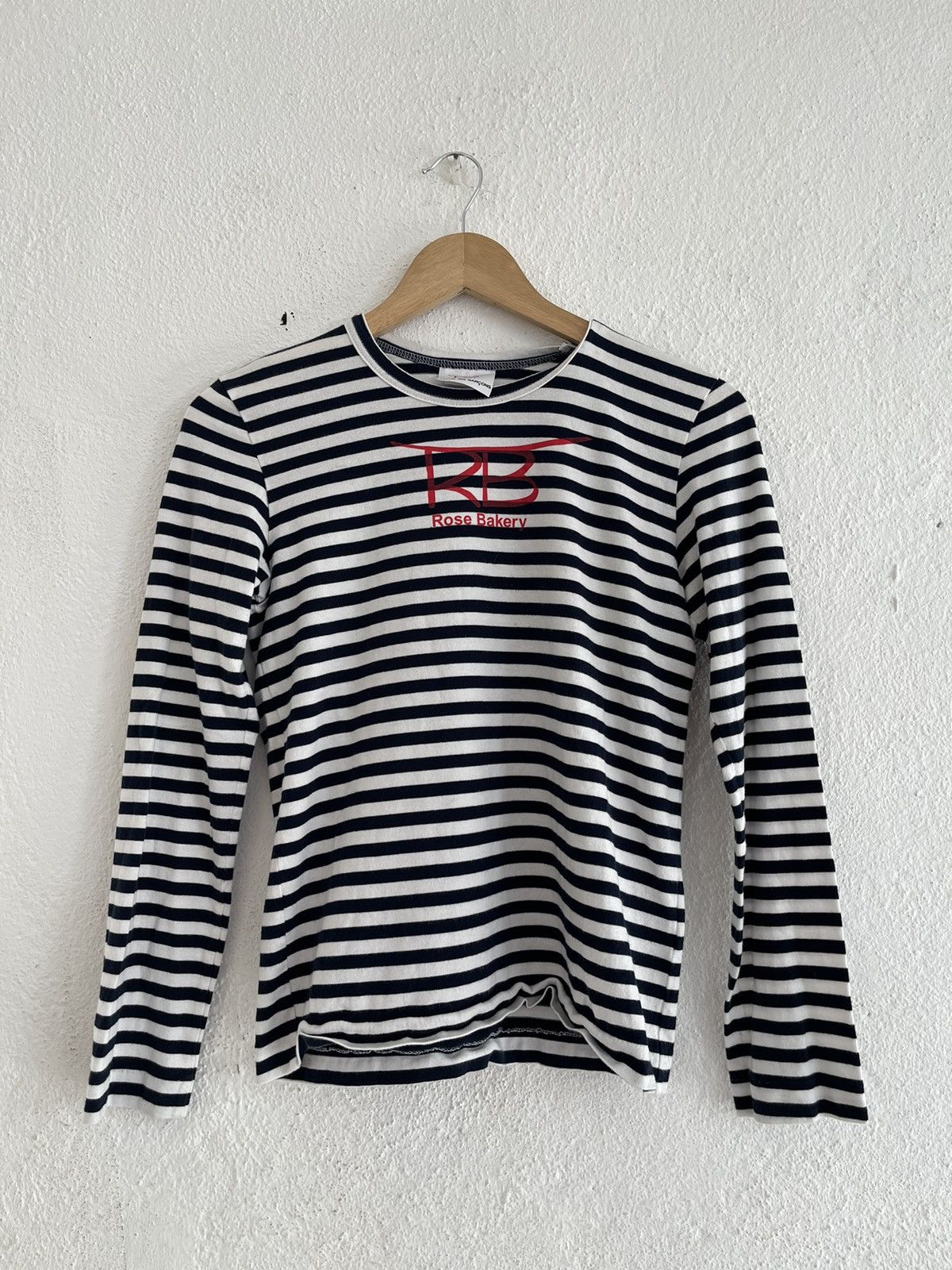 image of Comme Des Garcons Rose Bakery Stripe Tee, Women's (Size Small)