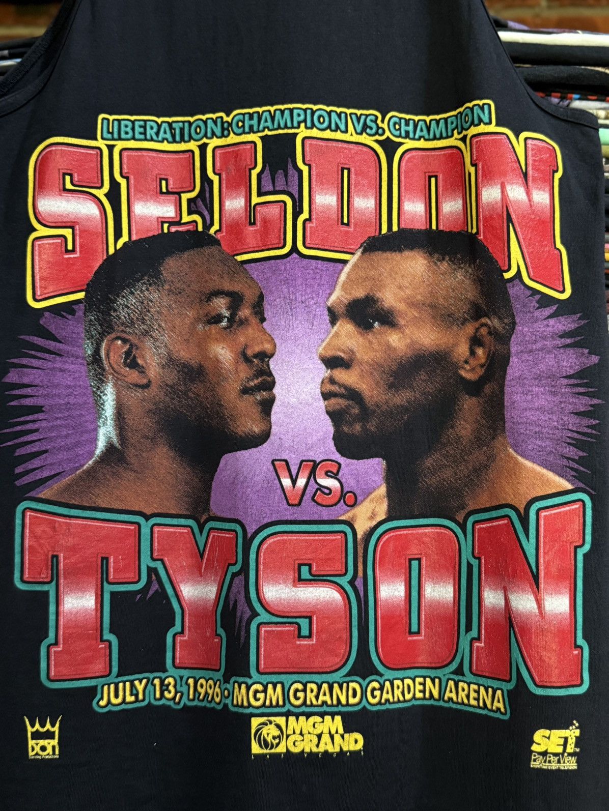 Rap Tees Vintage 90s Mike Tyson Vs Seldon Tank Top Size US M / EU 48-50 / 2 - 2 Thumbnail