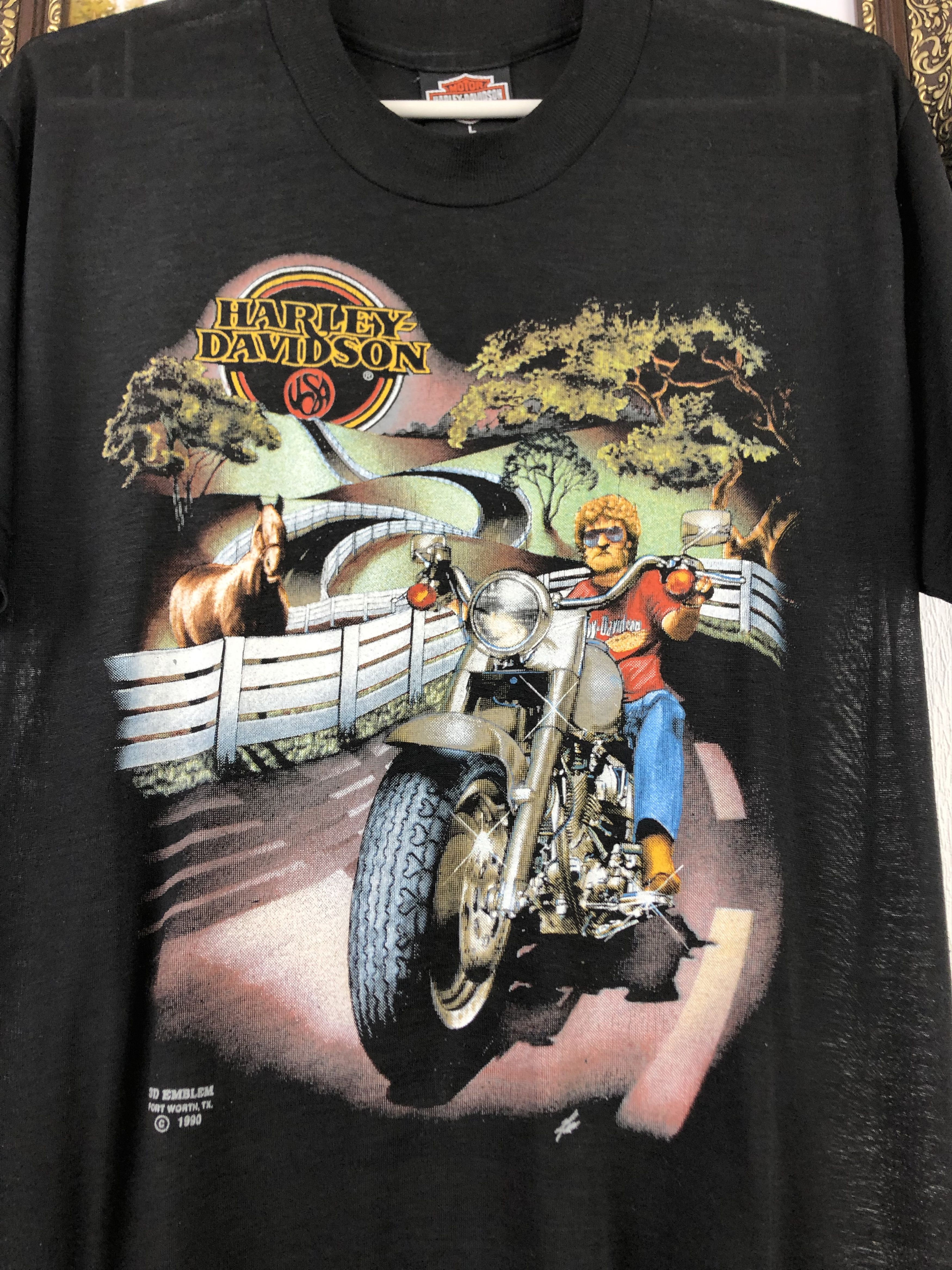 Harley Davidson Vintage Harley Davidson Biker Earth Wizard 3D Emblem Tee Size US L / EU 52-54 / 3 - 5 Thumbnail
