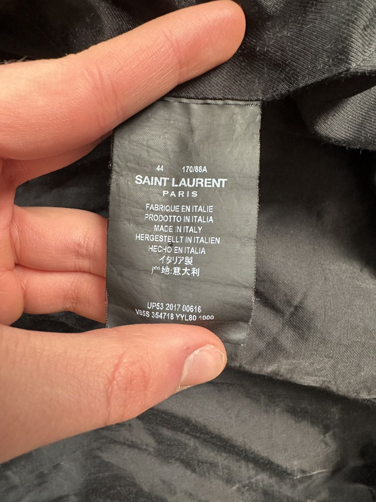 Saint Laurent Paris 2017 heavyweight saint laurent teddy jacket wool black 44IT Size US S / EU 44-46 / 1 - 7 Thumbnail