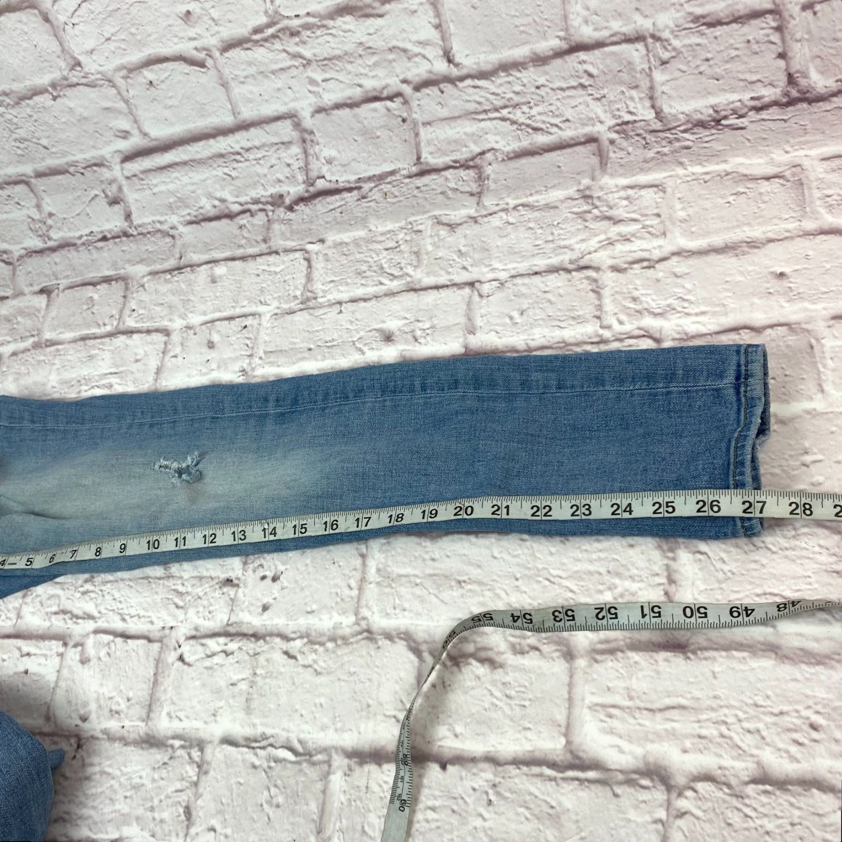 Lucky Brand VINTAGE Lucky Brand Hayden Skinny Jeans Women 4/27 Mid-Rise Medium Wash Blue Distressed Denim Size 27" / US 4 / IT 40 - 6 Thumbnail