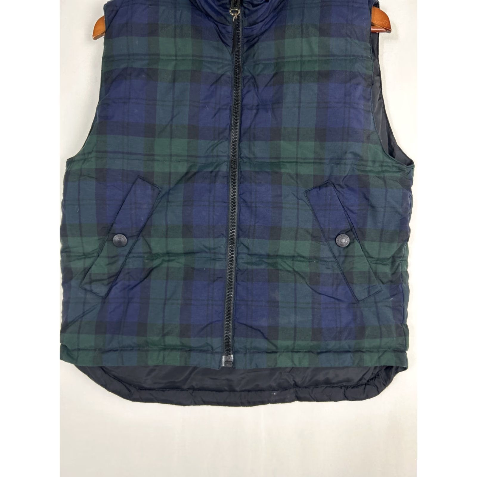 Eddie Bauer Eddie Bauer Vest Women Plaid Blue Green Zip Pockets Goose Down Nylon Size S - Small VINTAGE? No mention vintage; skip. Size S / US 4 / IT 40 - 7 Thumbnail