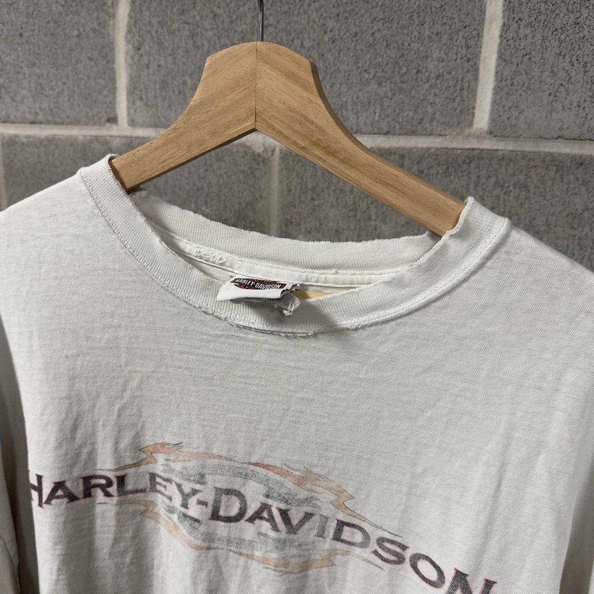 Harley Davidson Thrashed Faded Distressed Harley Shirt ERD Grunge Biker WCC Size US XXL / EU 58 / 5 - 3 Thumbnail