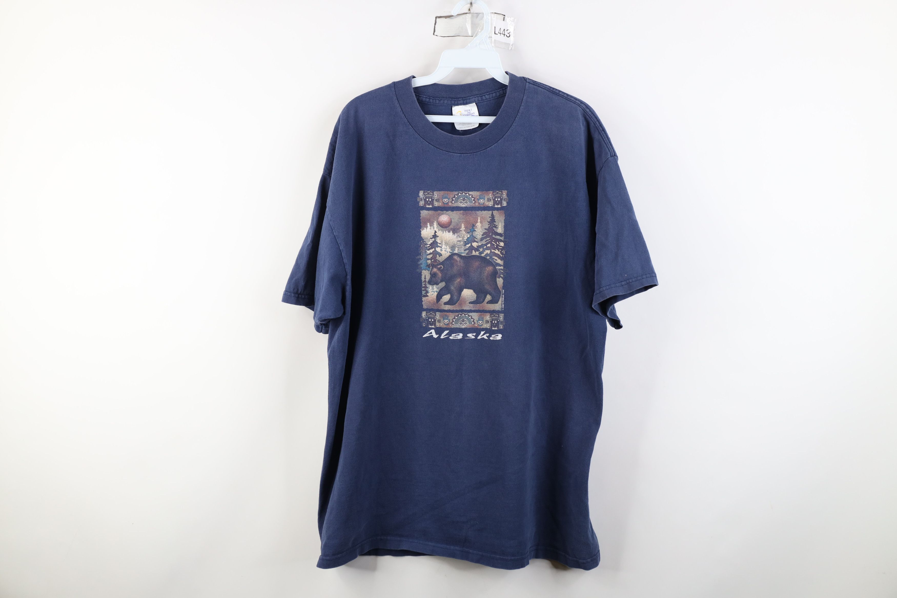 Vintage Vintage 90s Streetwear Southwestern Alaska Bear T-Shirt Blue Size US XL / EU 56 / 4 - 1 Thumbnail