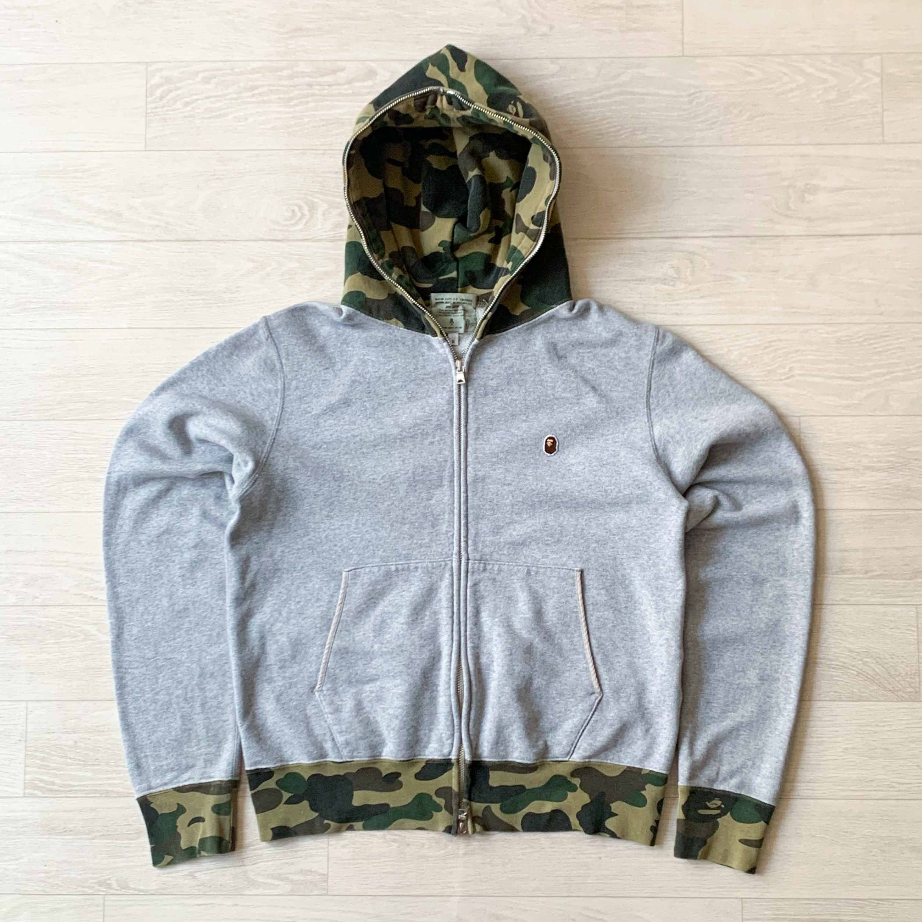 image of Bape 1St Camo Hoodie Zip Up, Men's (Size Small)