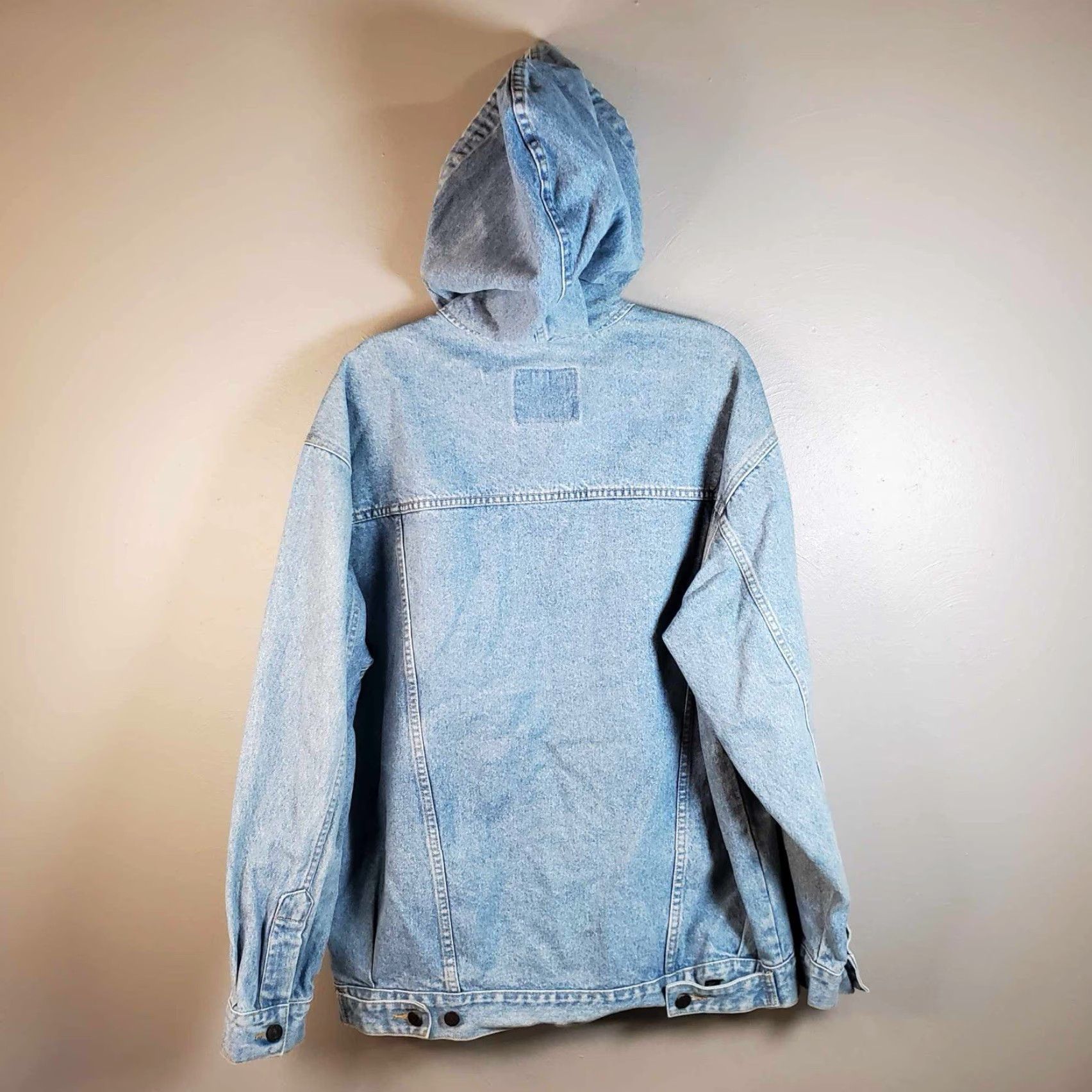 Vintage VINTAGE Blue Zone Denim Jacket Hooded Mens M Hong Kong Buckle Back Buckle Back Size US M / EU 48-50 / 2 - 2 Thumbnail