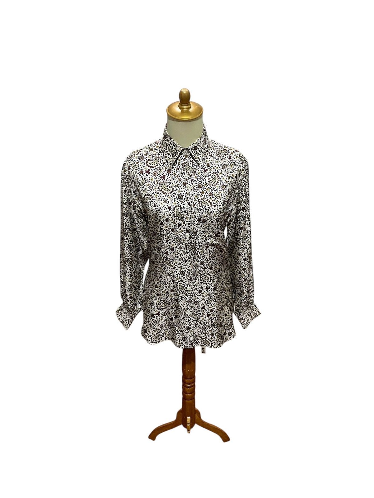 Celine AUTHENTIC CELINE FLORAL TOP BLOUSE / SHIRT Size S / US 4 / IT 40 - 1 Thumbnail