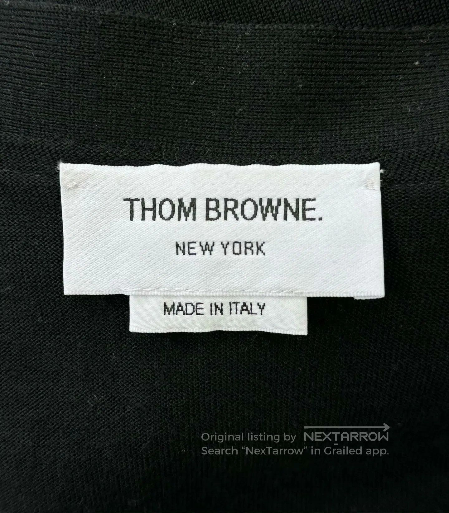 Thom Browne Thom Browne Black Four-Stripe Wool Cardigan| Size US XL / EU 56 / 4 - 3 Thumbnail