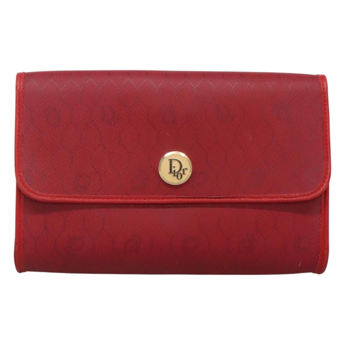 Dior DIOR Honeycomb Canvas Chain Shoulder Bag Pvc Red Gold Size ONE SIZE - 2 Thumbnail
