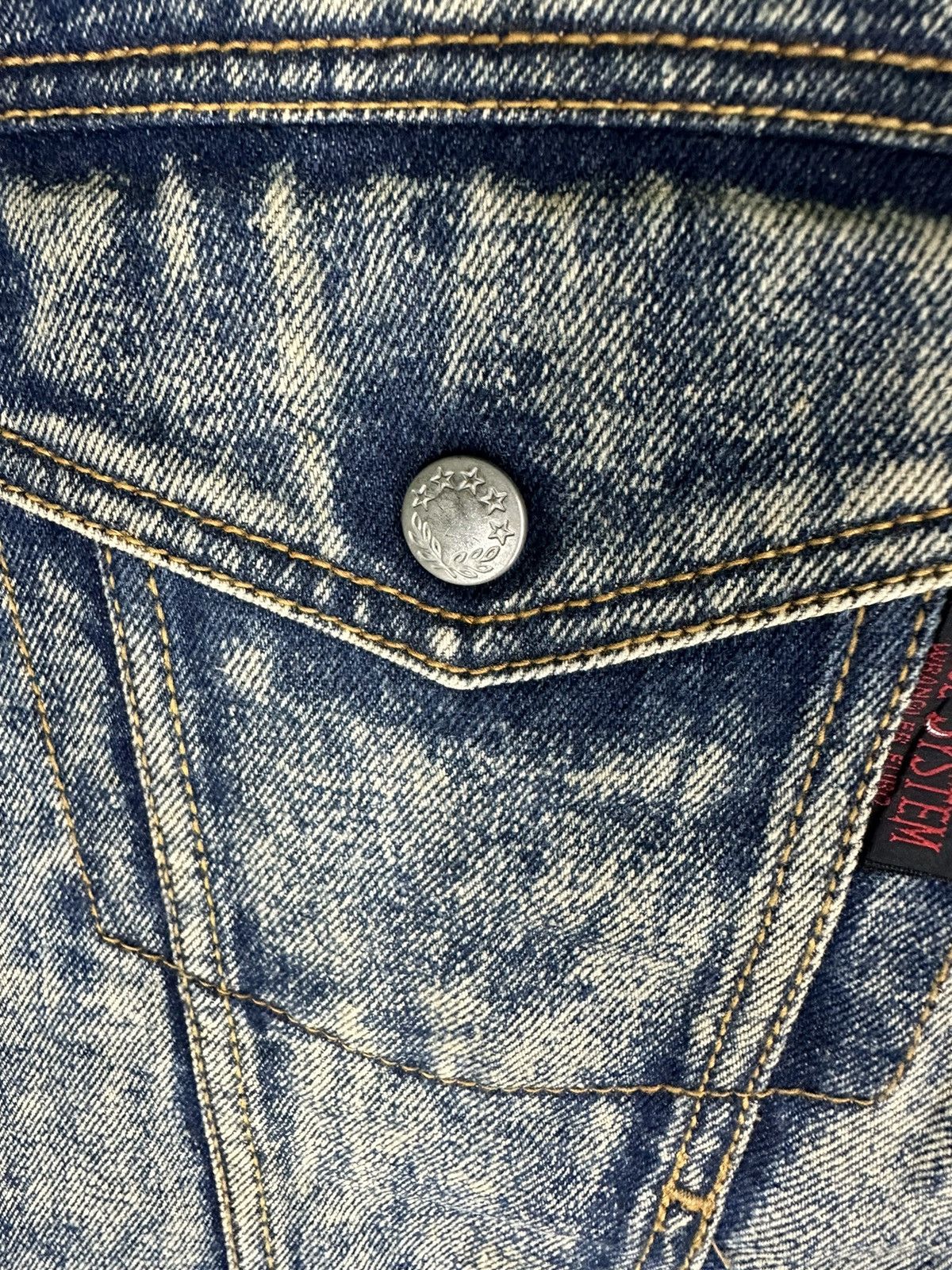 Wrangler Vintage Wrangler Euro Blue System Distred Denim Jacket Size US L / EU 52-54 / 3 - 6 Thumbnail