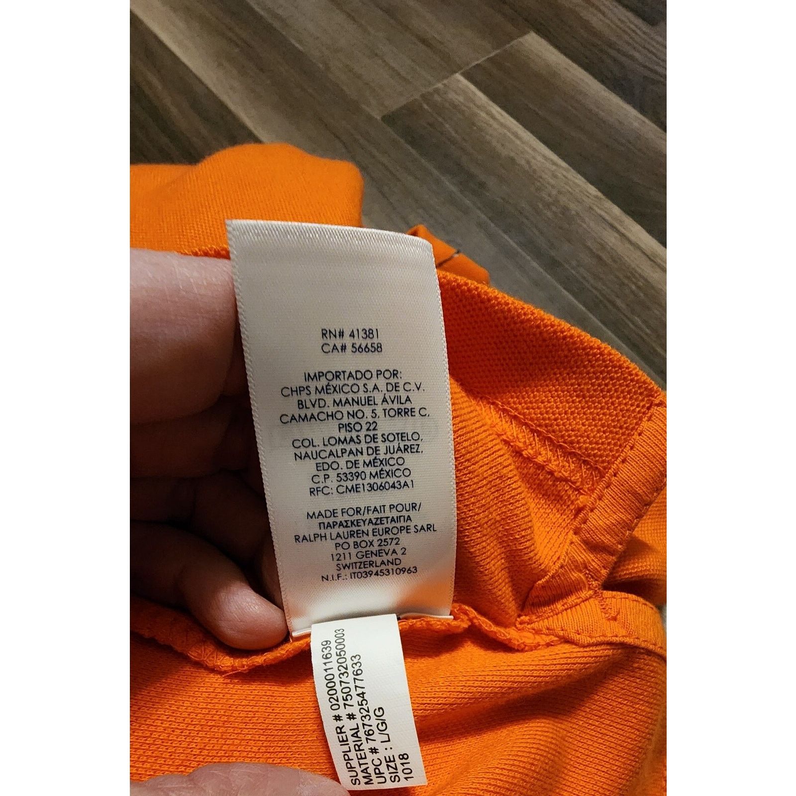 Chaps NWT Orange Chaps Mens Polo Short Sleeve Size L. Size US L / EU 52-54 / 3 - 11 Thumbnail
