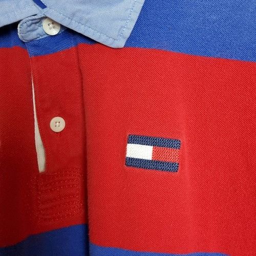 Tommy Hilfiger Tommy Hilfiger Polo Shirt Size XL Red Blue Size US XL / EU 56 / 4 - 6 Thumbnail