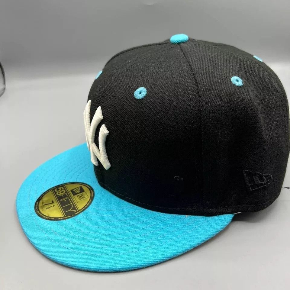 New Era New York Yankees Hat Men 7 5/8 59Fifty New Era Fitted Cap Size ONE SIZE - 3 Thumbnail