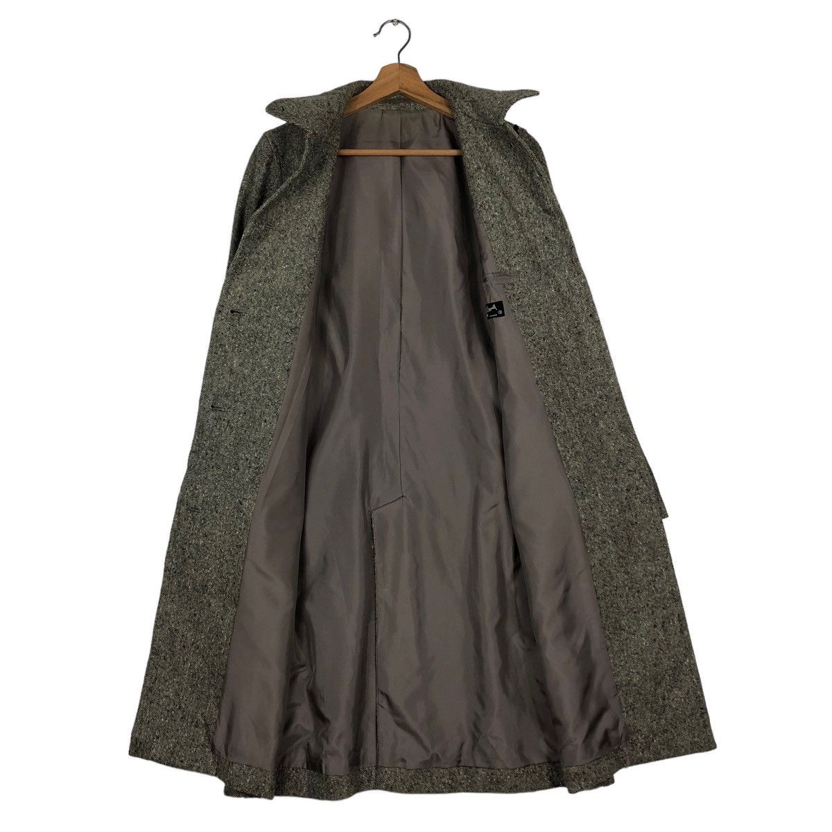 Margaret Howell 🔥Rich Grey - Long Coats Fly Jackets Wool Herringbone Belted Size US M / EU 48-50 / 2 - 13 Thumbnail