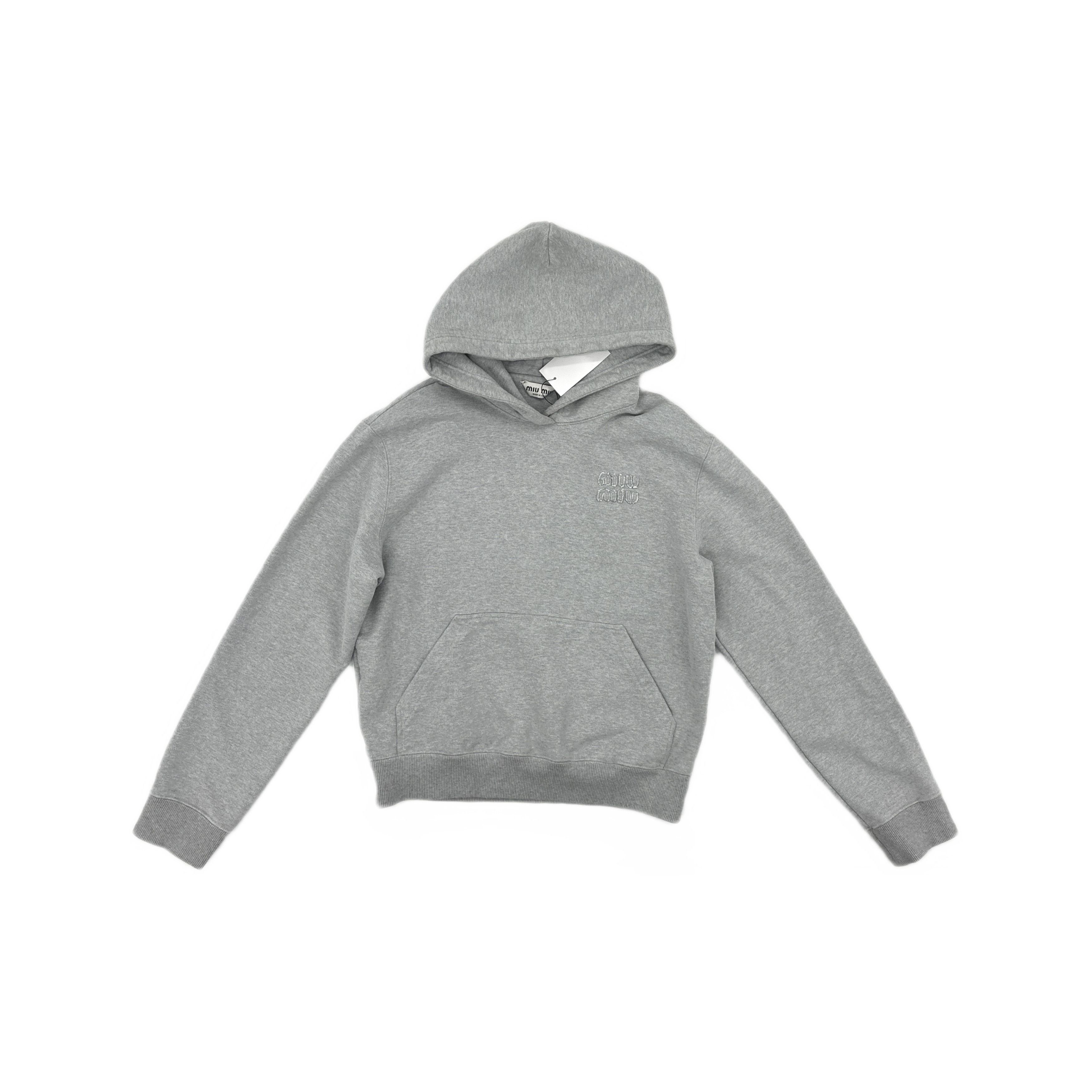 Miu Miu Miu Miu Logo Embroidered Hoodie Size S Size S / US 4 / IT 40 - 1 Thumbnail
