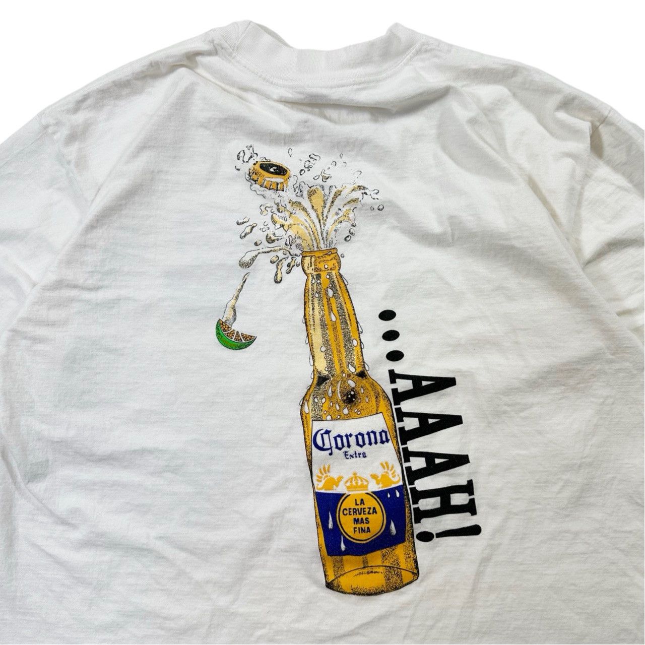 Vintage Vintage 00s Y2k Corona Beach Club Big Print Graphic T Shirt Size US XL / EU 56 / 4 - 5 Thumbnail