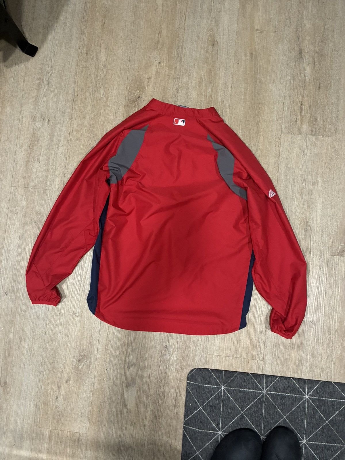 Majestic Red Washington Nationals quarter zip sweater - Size Medium Size US M / EU 48-50 / 2 - 2 Thumbnail
