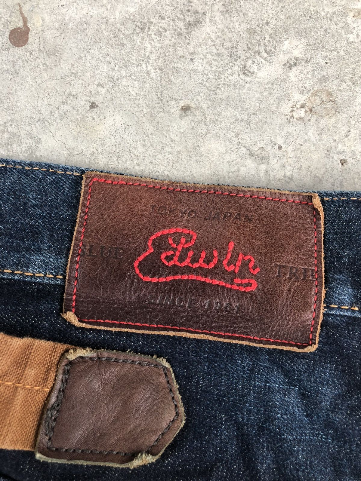 If Six Was Nine Edwin Flared Jeans Bootcut Distressed Back Buckle Size US 33 - 18 Thumbnail