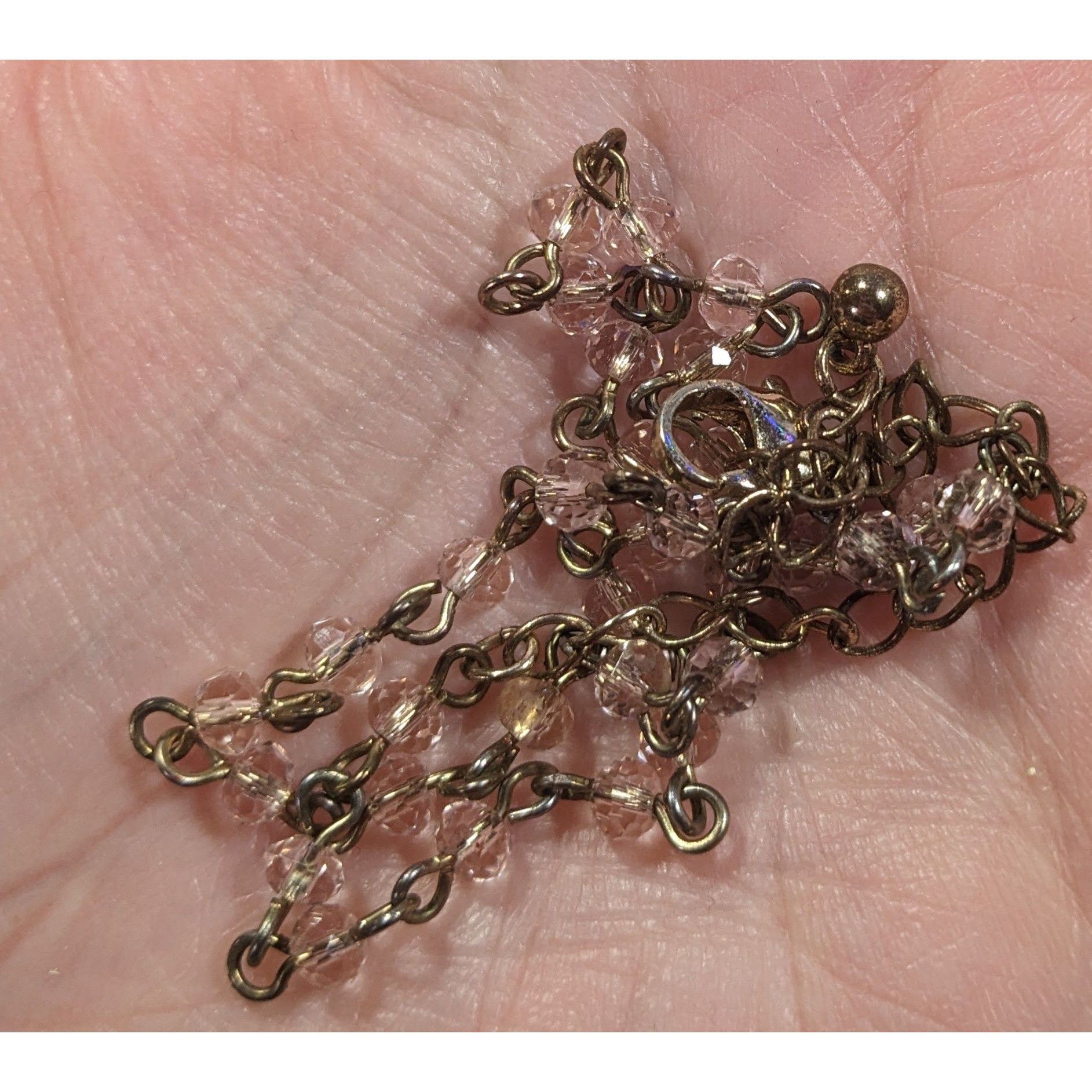 Other Minimalist Pink Glass Beaded Chain Necklace Size ONE SIZE - 4 Thumbnail