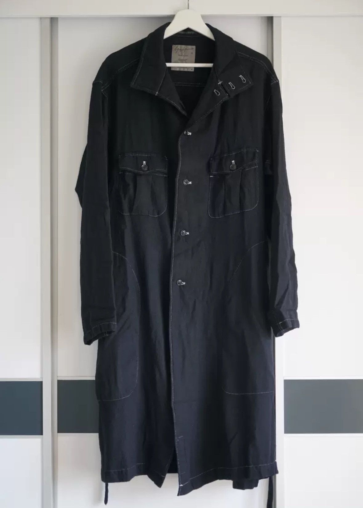 Yohji Yamamoto Yohji Yamamoto 17aw Bright Thread Waist Wool Coat Size US XL / EU 56 / 4 - 1 Thumbnail