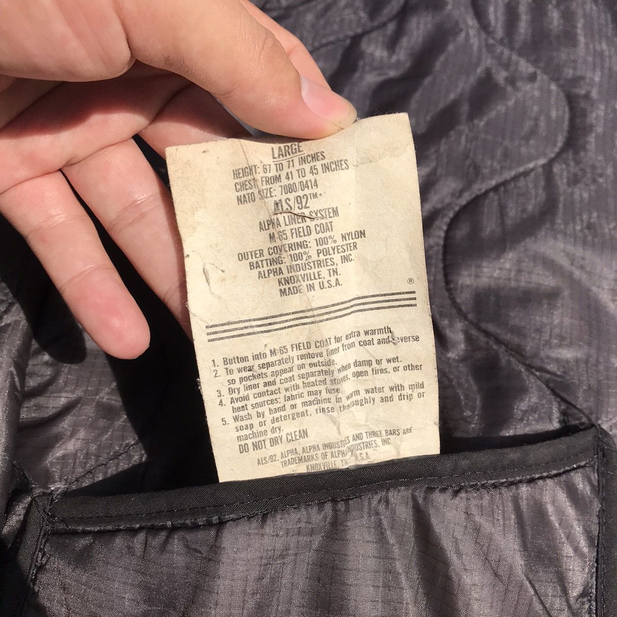 Alpha Industries vintage Alpha Industries Bomber 2way Liner alpha liner syste Size US XL / EU 56 / 4 - 8 Thumbnail