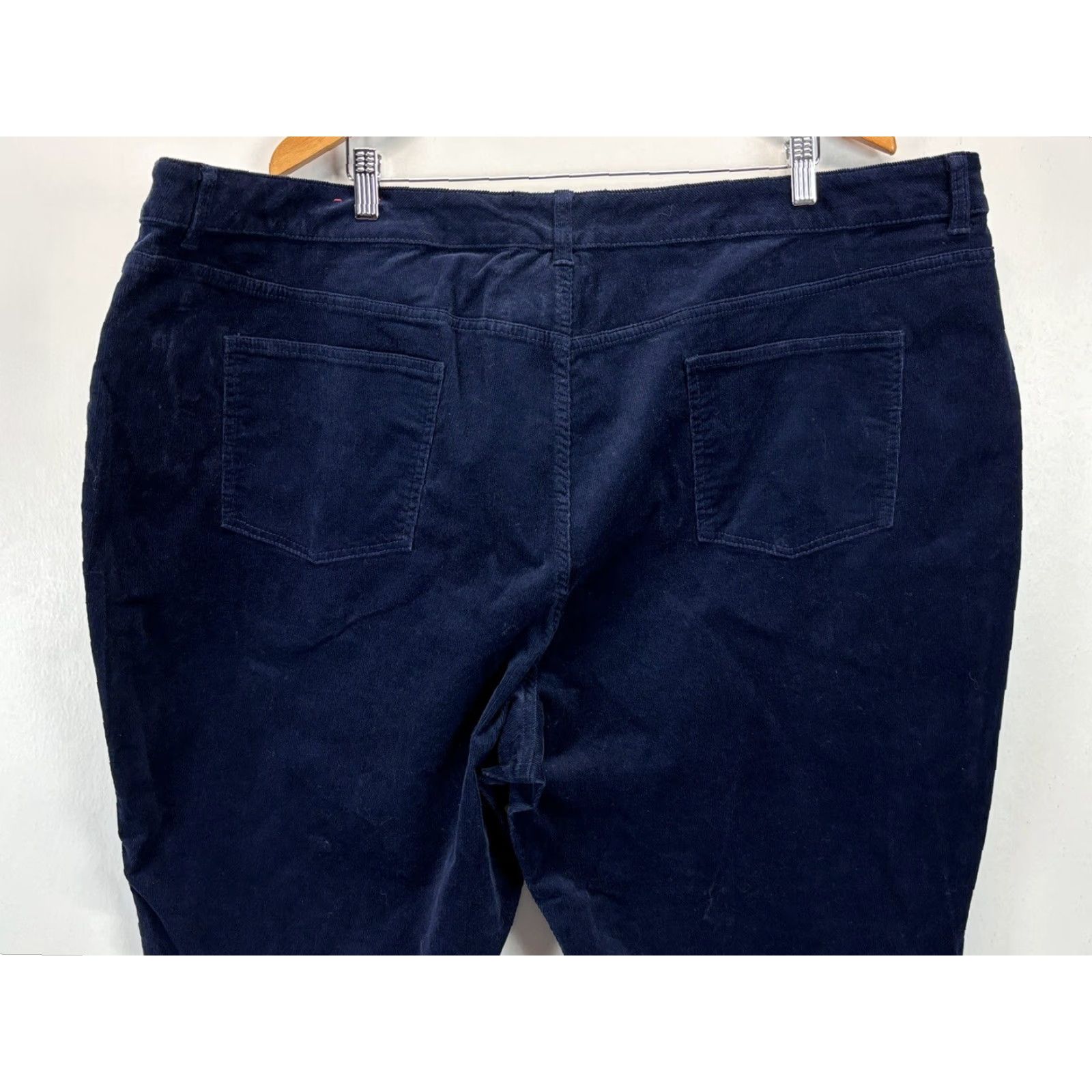 Talbots NEW Talbots Plus Size 26W Navy Corduroy Straight Leg Pants Women’s Size 26" / US 2 / IT 38 - 4 Thumbnail