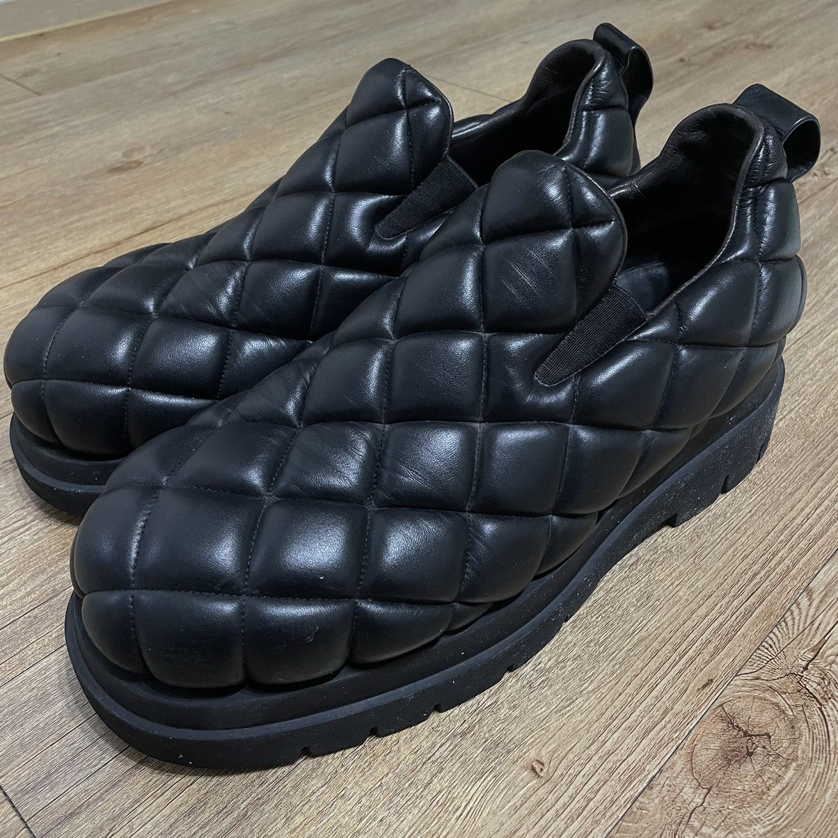 image of Bottega Veneta Quilted Leather Shoes Black, Men's (Size 9)