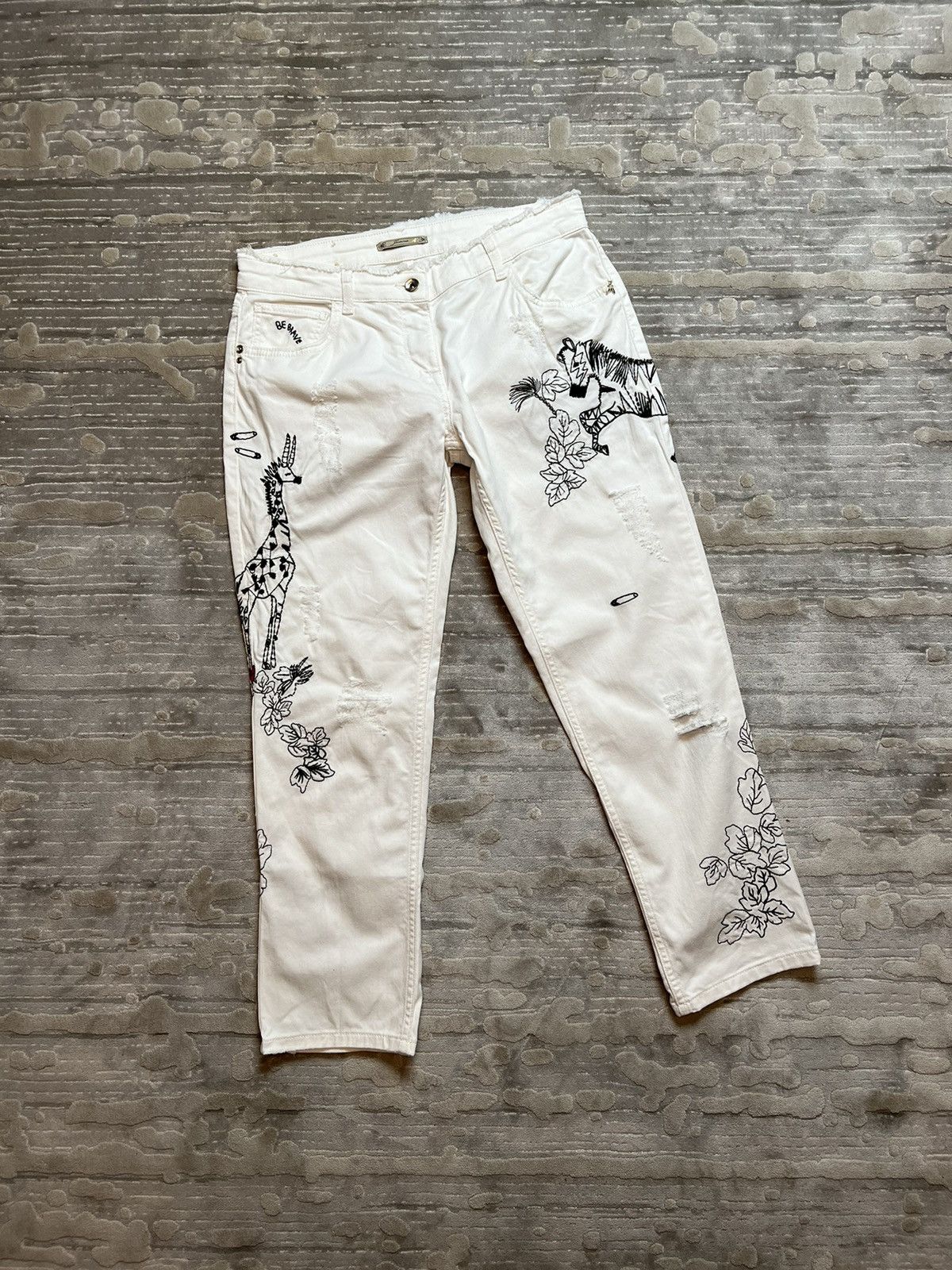 Patrizia Pepe Patricia pepe white denim pants hype sale streetwear Size 28" / US 6 / IT 42 - 1 Thumbnail