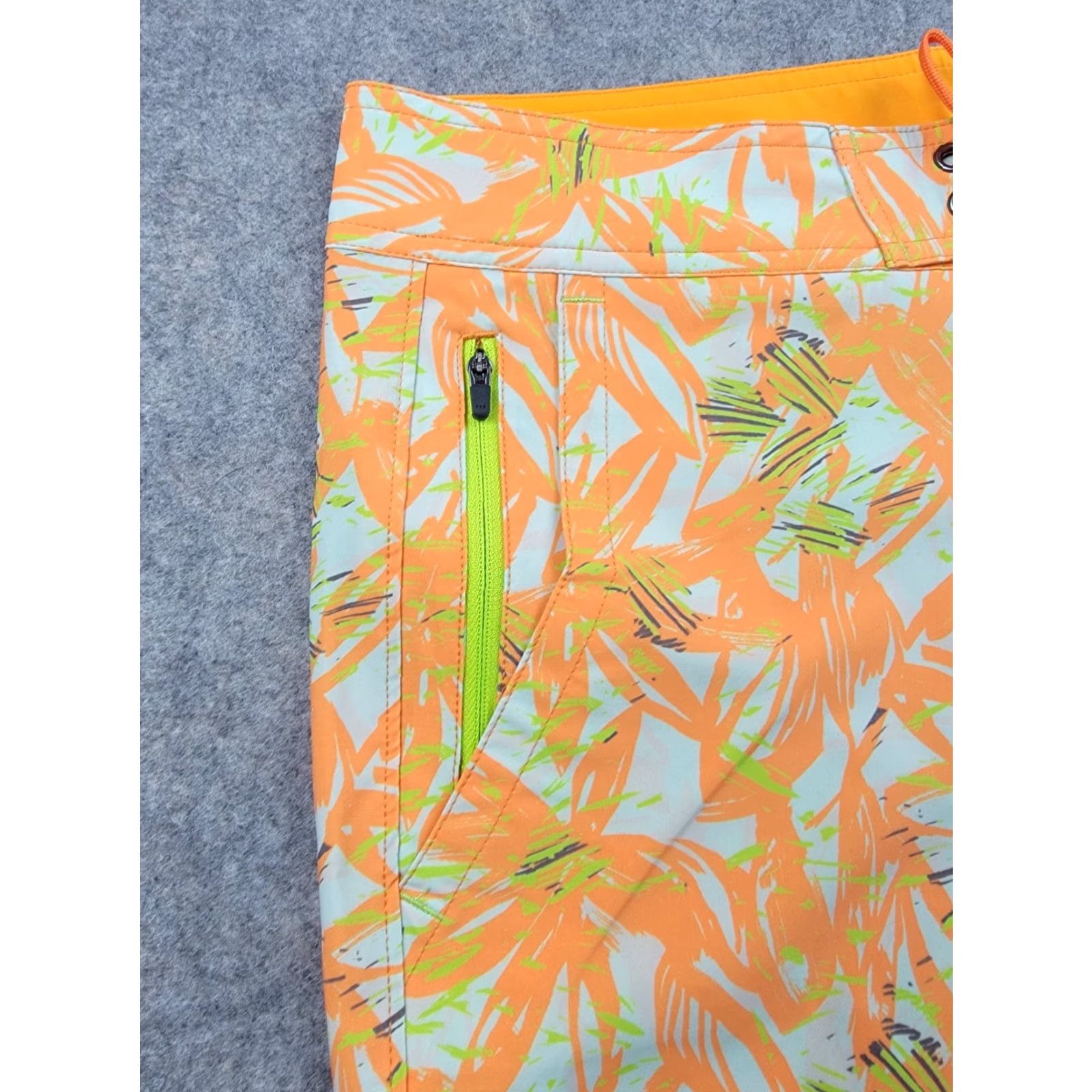 Vintage Stio Board Shorts Mens 32 Orange Yellow Hawaiian Floral NWT Beach, Outdoor, Quick Dry, UV-Protection, Surfing, CFS Size US 32 / EU 48 - 5 Thumbnail