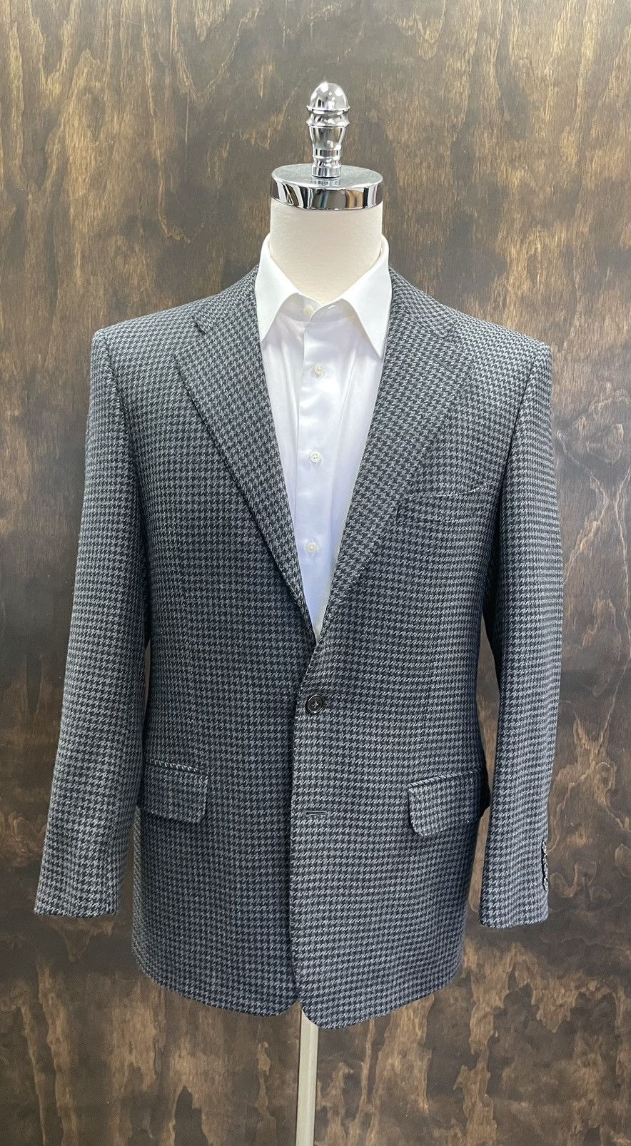 Ermenegildo Zegna × Vintage Houndstooth Check Wool Jacket Size 40R - 1 Thumbnail