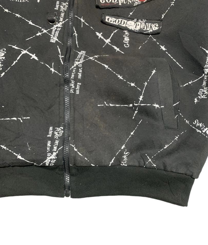 If Six Was Nine Vintage God Punks Fur Jacket Hoodie Sun Faded Size US L / EU 52-54 / 3 - 8 Thumbnail