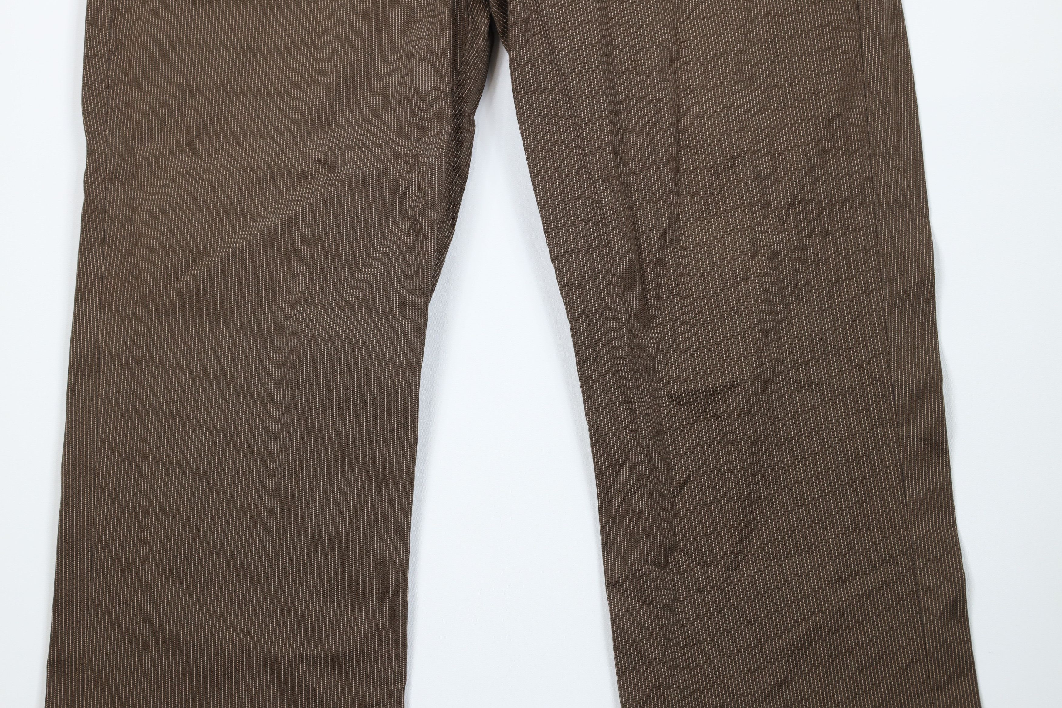 Gap Vintage Y2K Gap Pinstriped Flare Wide Leg Chino Pants Brown Size US 38 / EU 54 - 3 Thumbnail