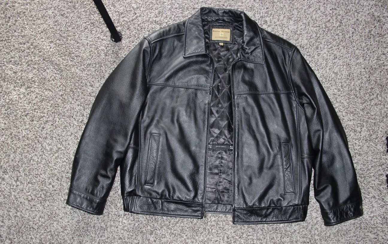 Vintage Classic Boston Harbour Leather Jacket Size US XXL / EU 58 / 5 - 3 Thumbnail