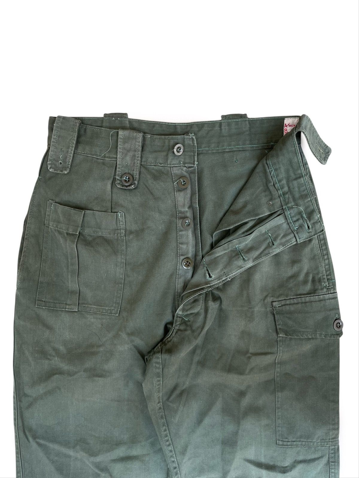 Vintage Vintage 1975 Belgian Army Iconic Cargo Pants Size US 29 - 5 Thumbnail
