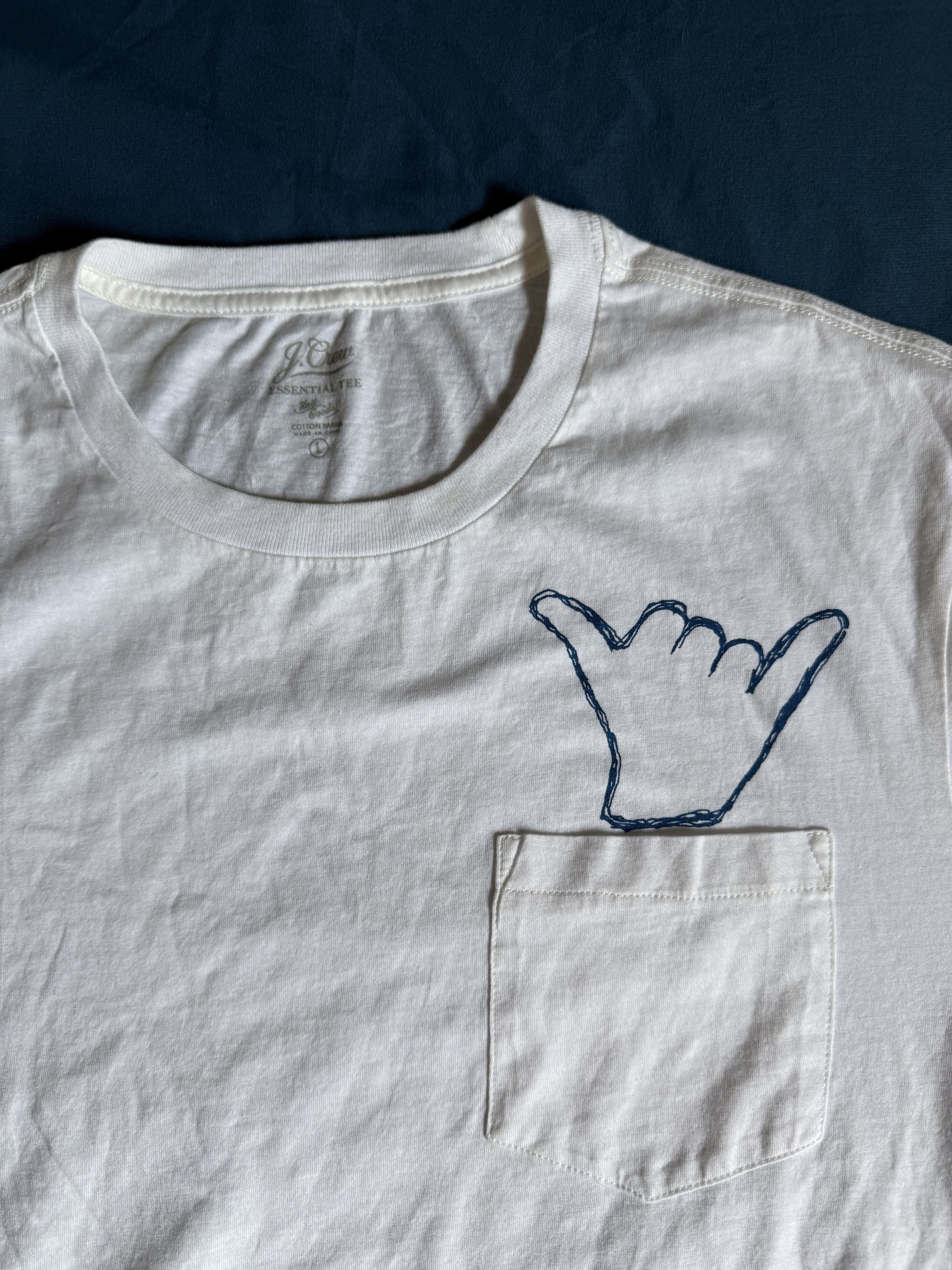 J.Crew J. Crew "Hang Loose" Essential Tee Shirt large $48 Size US L / EU 52-54 / 3 - 1 Thumbnail