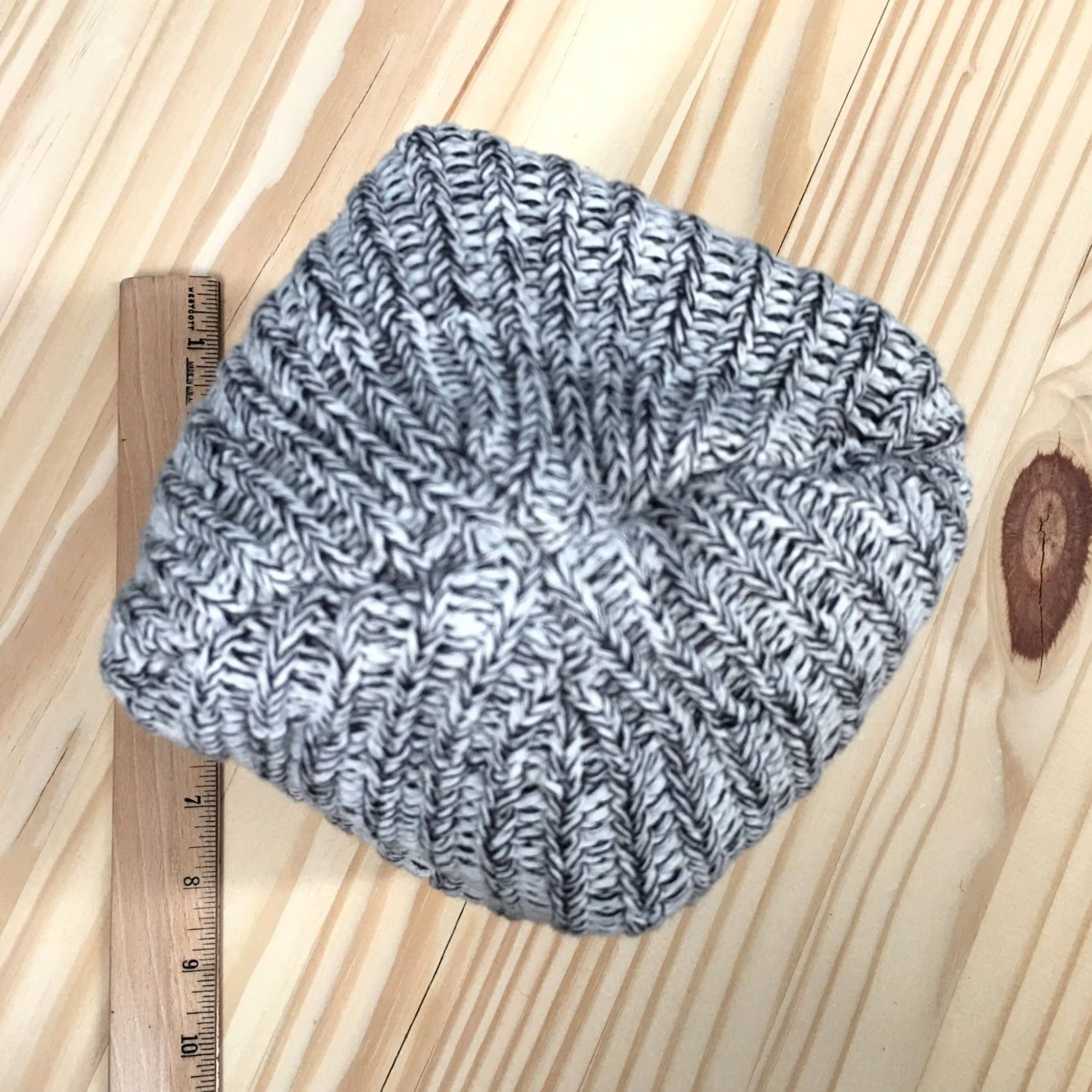 Vintage Love Your Melon Beanie Hat Womens One Size Knitted Cotton Gray Winter Size ONE SIZE - 3 Thumbnail