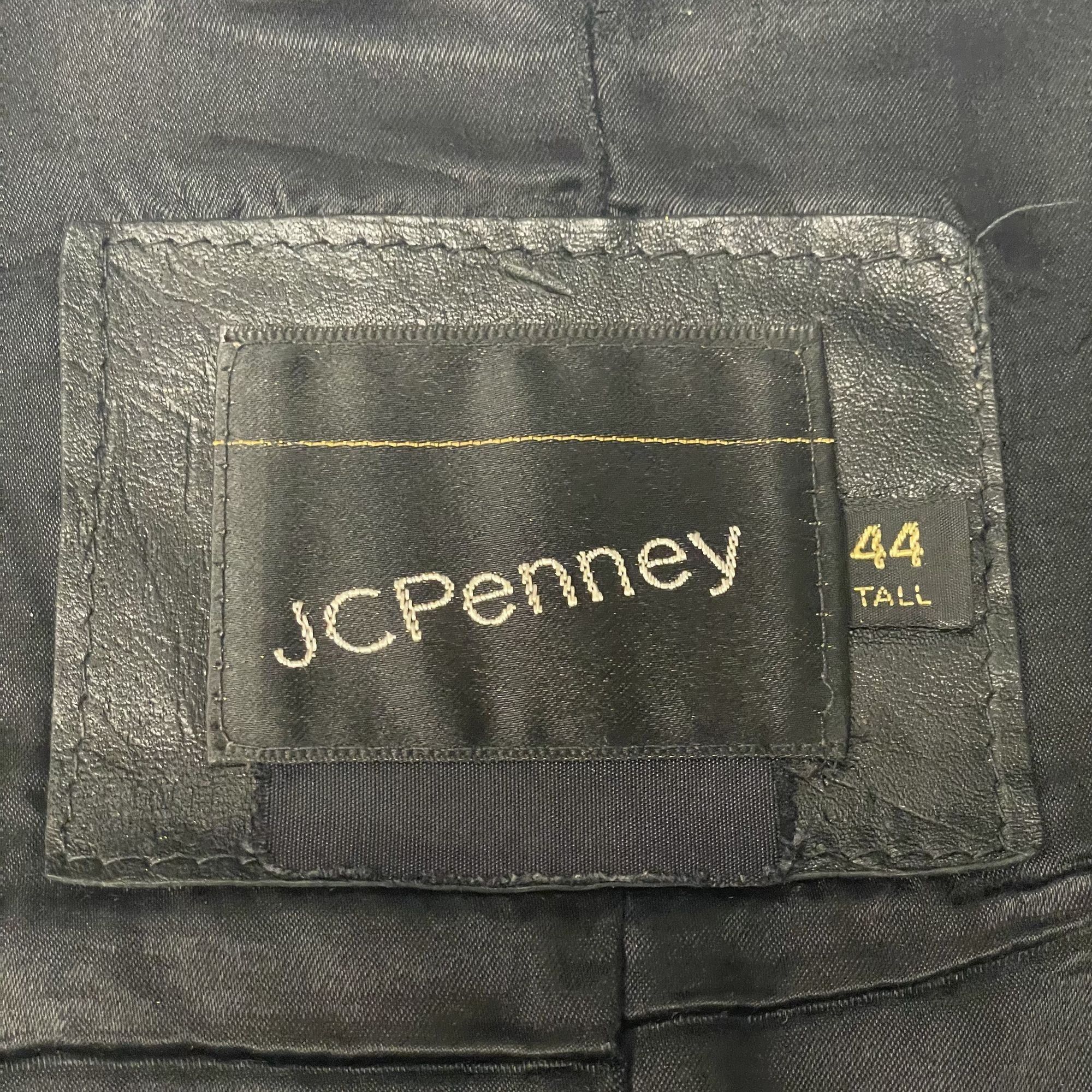 Other Vtg JCPenney Leather Waistcoat Motorcycle Biker Vest 44 Tall Size US XL / EU 56 / 4 - 2 Thumbnail