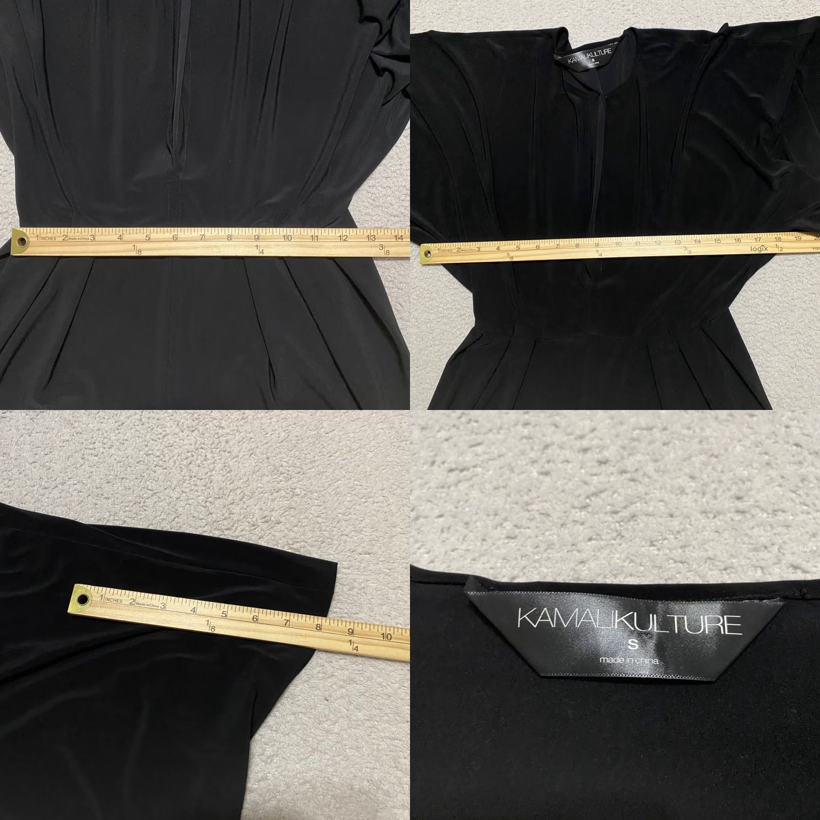 Norma Kamali KAMALI Norma Kamali Romper Shirt Womens Small Black V-Neck Short Sleeve One-Piece Wide-Leg 3 in Inseam Spring Summer Fall Casual Party/Cocktail WAS? Size 28" / US 6 / IT 42 - 8 Thumbnail