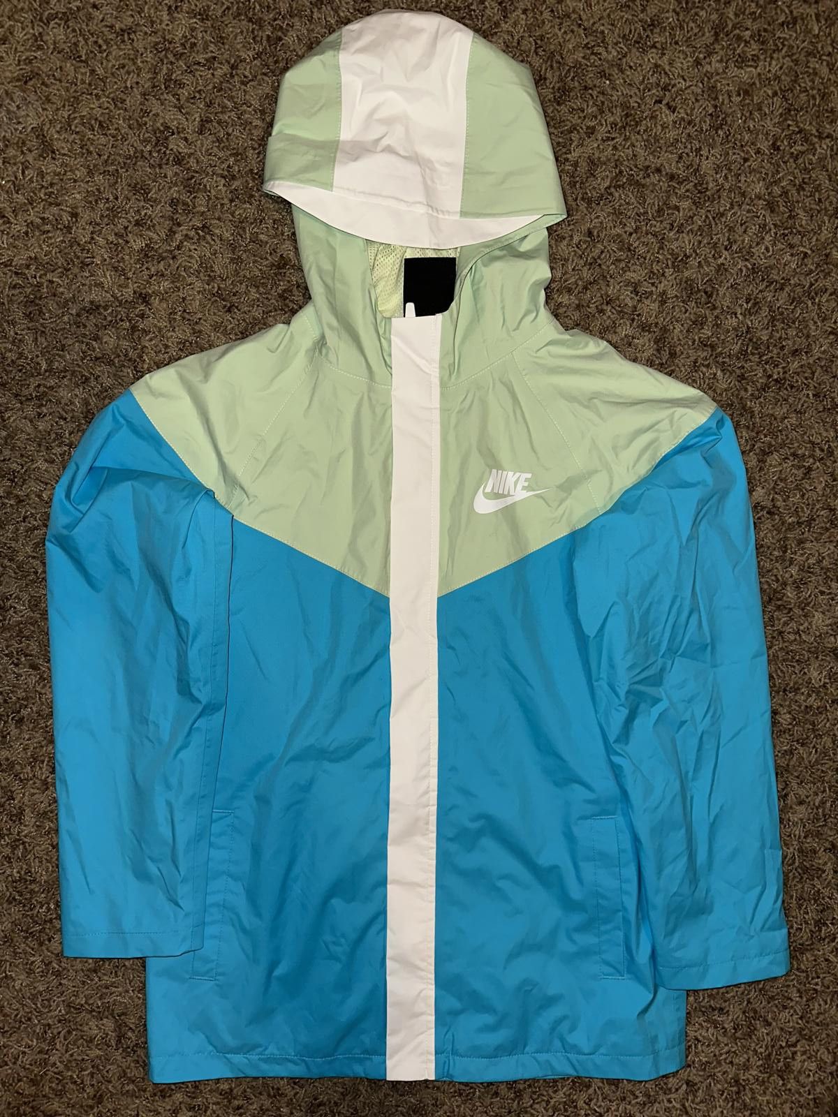 Nike Nike Sportswear Boy's Windrunner Full Zip Chlorine Blue Hooded Jacket Sample Size US M / EU 48-50 / 2 - 1 Thumbnail