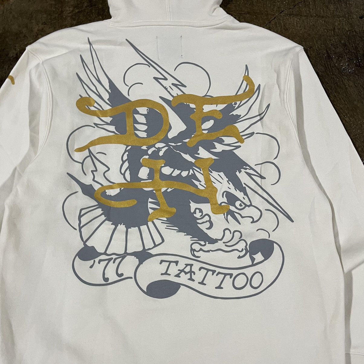 Ed Hardy × Vintage Crazy Y2K Ed Hardy Grunge Goth Skater Style Hoodie NWT Size US L / EU 52-54 / 3 - 9 Thumbnail