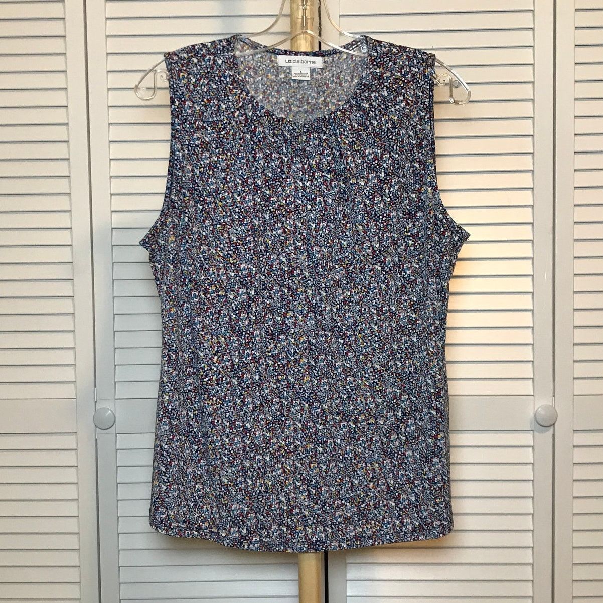 Other Liz Claiborne Geometric High Neck Sleeveless Blouse L Size L / US 10 / IT 46 - 1 Thumbnail