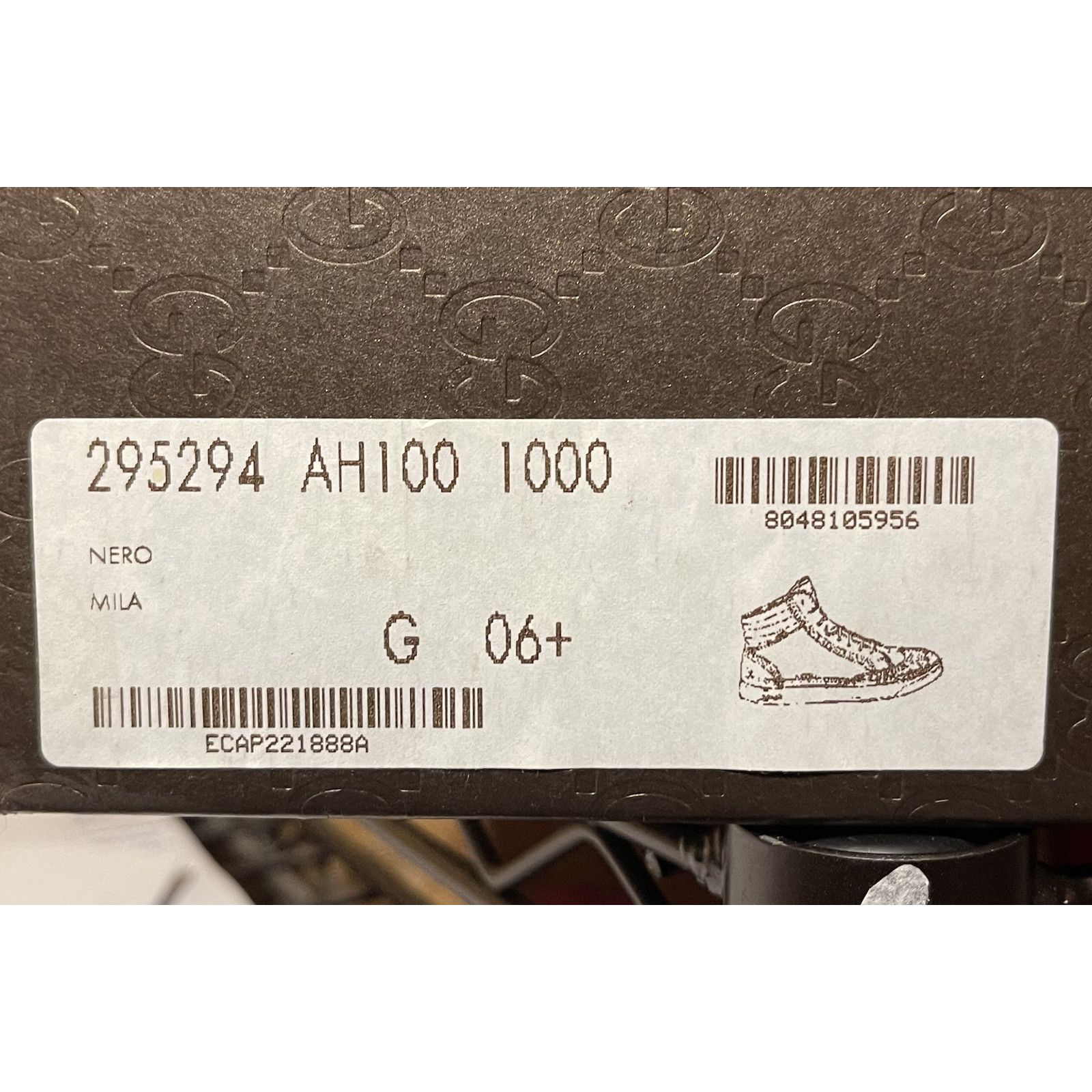 Gucci GUCCI 295294 BLACK LEATHER BROGUE WEB LOGO HI SNEAKERS 6.5 Size US 7.5 / EU 40-41 - 9 Thumbnail