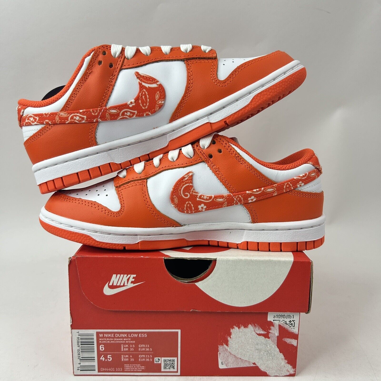 Nike Nike Shoes Dunk Low ESS “Orange Paisley/Rush Orange” 2024 Size US 6 / IT 36 - 3 Thumbnail