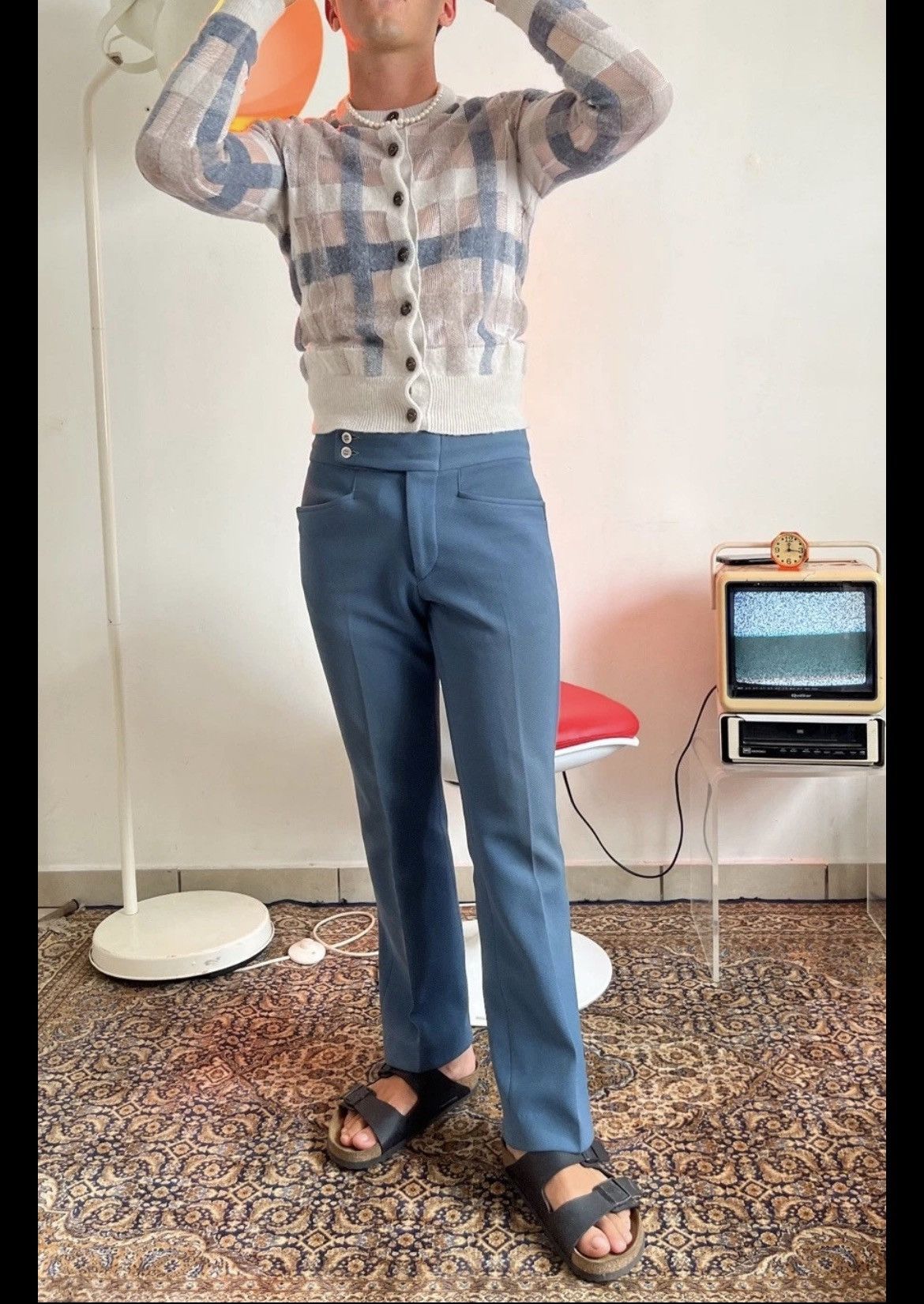 Maison Margiela Maison Margiela Check Pattern Multi Color Cardigan M. Size US M / EU 48-50 / 2 - 8 Thumbnail